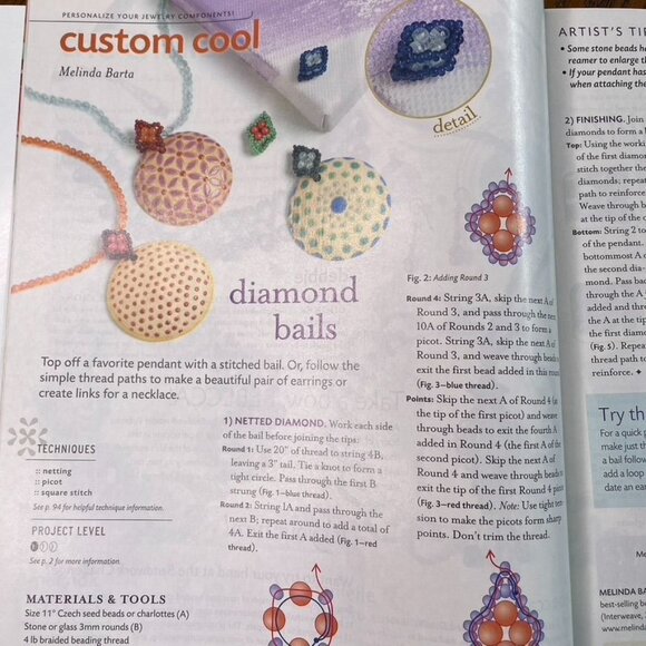 Beadwork Magazine Jewelry Crafting Book u  Aug Sep 2010  Vol 13  No 5 - Picture 6 of 8